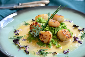 Seared U-10 Sea Scallops